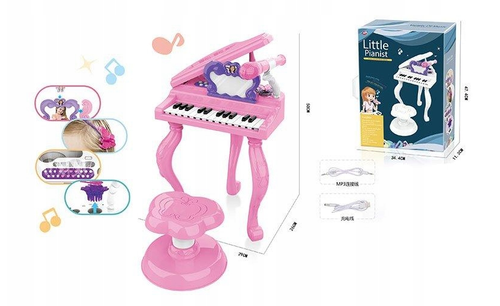 Fortepian Pianino Dla Dzieci Organy Mikrofon J93-01. na Arena.pl