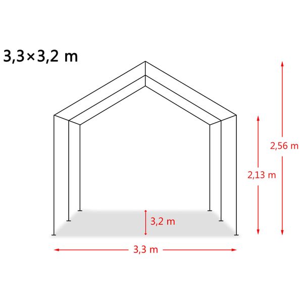 Namiot dla bydła, PVC 550 g/m², 3,3 x 3,2 m, ciemnozielony zdjęcie 9