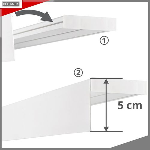 KARNISZ Podwójny z Maskownicą Szyna Sufitowa PCV Biała 300cm z Osłoną na Arena.pl