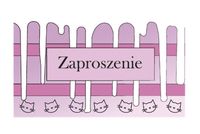 Zaproszenia urodzinowe Kotki różowe, 10 szt.