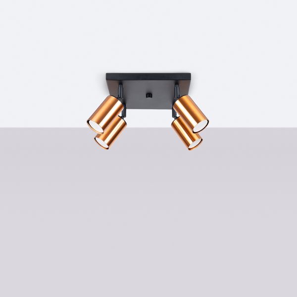 Plafon WINX 4 czarny/miedź zdjęcie 2