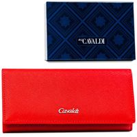 portfel damski ze skóry ekologicznej w czerwonym kolorze zamykany