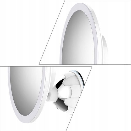 Lusterko kosmetyczne STRADO do makijażu powiększające x10 podświetlane na Arena.pl