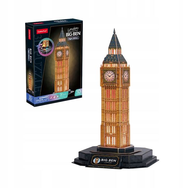 CUBIC FUN PUZZLE 3D BIG BEN WERSJA NOCNA L537H zdjęcie 1