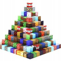 KLOCKI MAGNETYCZNE KLOCKI SZEŚCIANY 100 KLOCKÓW + 5 LUDZIK KLOCKI PIKSELE
