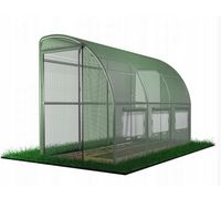 Tunel foliowy ogrodowy przyścienny połówka mini szklarnia pomidory 4x1,5x2m