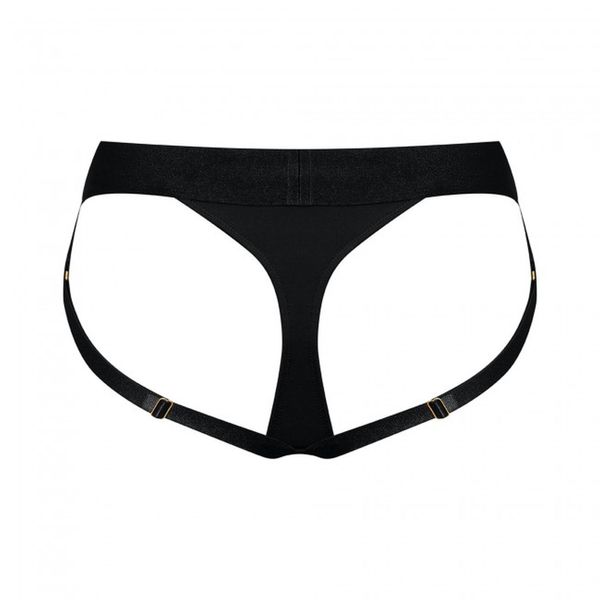 Czarne Sexowne Majtki Push Up Strap-On Uprząż S zdjęcie 4