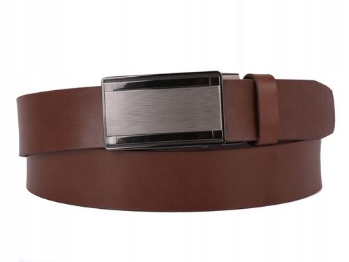 SKÓRZANY Pasek AUTOMAT garnitur jeans BRĄZ na Arena.pl