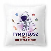 Poduszka Biała 40X40 Cm Dla Tymoteusza Dziecka Z Nadrukiem Ze Zdjęciem