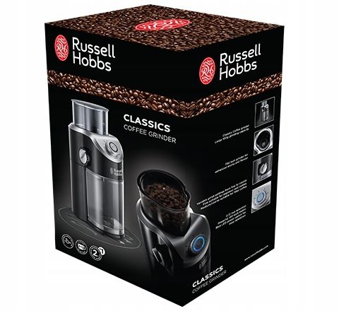 MŁYNEK DO KAWY ŻARNOWY ELEKTRYCZNY RUSSELL HOBBS CZARNY MOC 140 W MOCNY na Arena.pl