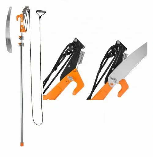 Piła teleskopowa z SEKATOREM do cięcia drzewa i gałęzi 3,75m KT-V1521-375 zdjęcie 1