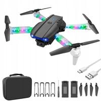 INTELIGENTNY E99D DRON Z PODWÓJNE KAMERY ZABAWKA SKŁADANIE CZTEROOSIOWE