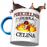Kubek Błękitny Dla Celiny Koleżanki Żony Prezent Z Nadrukiem Ze Zdjęciem