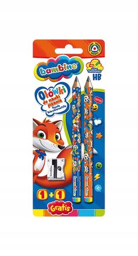 Ołówek Do Nauki Pisania Bambino 2 Szt + Temperówka na Arena.pl