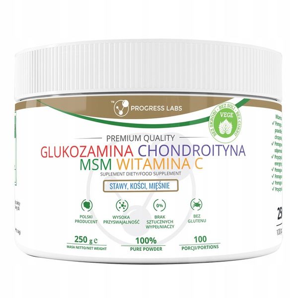 GLUKOZAMINA CHONDROITYNA MSM WITAMINA C VEGE 250g zdjęcie 1