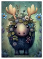 Plakat dla dziecka obrazki dziecięce łoś 40x50 cm