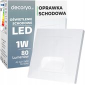 KWADRATOWA LAMPKA LED OŚWIETLENIE SCHODOWE OPRAWA LED NA SCHODY 230V