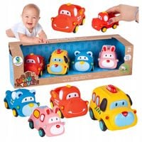 AUTKA SENSORYCZNE GUMOWE z napędem zabawki dla chlopca 18 miesiecy PREZENT