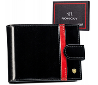 duży, elegancki portfel męski ze skóry naturalnej - rovicky