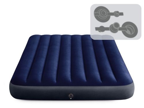 Materac Dmuchany Dwuosobowy Welurowy Łóżko Intex z Pompką MODEL 2024 na Arena.pl
