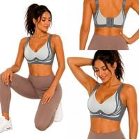 Biustonosz sportowy damski push up modelujący bezszwowy rozmiar M