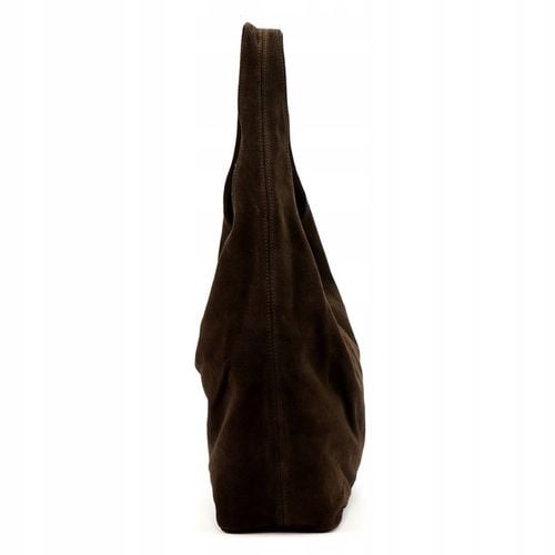 CZEKOLADOWA ZAMSZOWA TOREBKA WOREK BRĄZOWA TOREBKA ZAMSZ NATURALNY ZAMEK A4 na Arena.pl