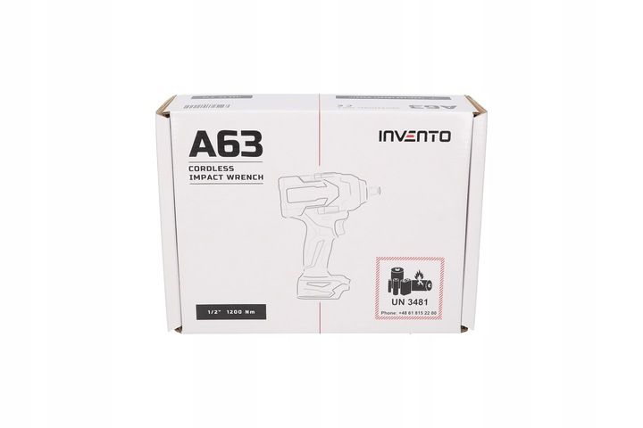 Klucz udarowy akumulatorowy 1/2" INVENTO A63 - samo urządzenie zdjęcie 9