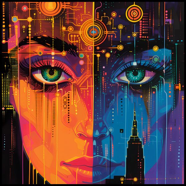 Plakat 100x100cm Cyfrowa Psyche zdjęcie 2