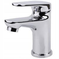 Bateria umywalkowa stojąca chrom kran łazienkowy srebrny YOKA HOME