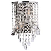LAMPA ścienna VEN K-E 1346/2 CR glamour OPRAWA kryształowa LED 9W 4000K kinkiet chrom przezroczysty
