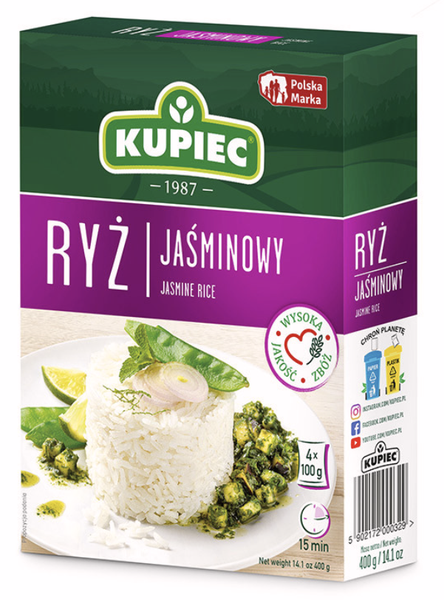 KUPIEC RYŻ JAŚMINOWY 4x100G zdjęcie 1