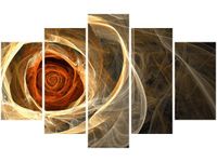 70 100CM OBRAZ 5 ELEM RÓŻA KTALNA DRUK PŁÓTNO