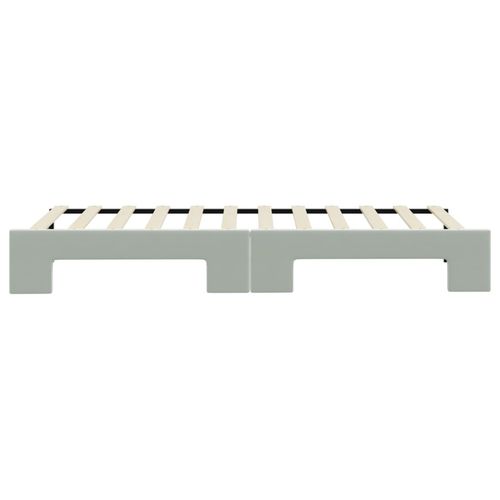 Sofa rozsuwana, jasnoszara, 80x200 cm, aksamit na Arena.pl