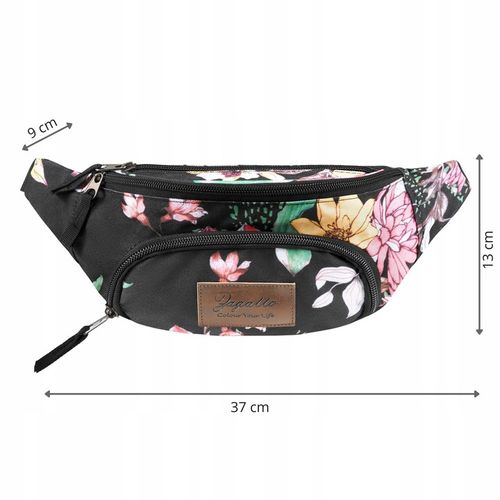 Kolorowa nerka damska saszetka duża sportowa biodrówka w kwiaty ZAGATTO na Arena.pl
