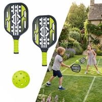 Zestaw do pickleballa inSPORTline PBS200 ∙ 2 paletki ∙ 1 piłka ∙ lekki i wytrzymały ∙ dla całej rodziny ∙ wiek 6+