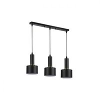 OPRAWA WISZĄCA TEMA E27 3X60W CZARNO BIAŁO MIEDZIANY DESIGN