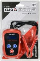 YATO ELEKTRONICZNY TESTER AKUMULATORÓW WYŚWIETLACZ LCD CCA: 200-1200 83113