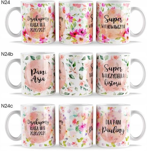 prezent dzień NAUCZYCIELA PRZEDSZKOLANKI WYCHOWAWCY kubek z imionami na Arena.pl