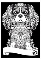 KOLOROWANKA WELWETOWA A4 PIESEK CAVALIER KING CHARLES SPANIEL COLORVELVET