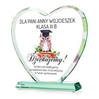 STATUETKA SERCE Prezent dla nauczycielki WYCHOWAWCY ZAKOŃCZENIE ROKU