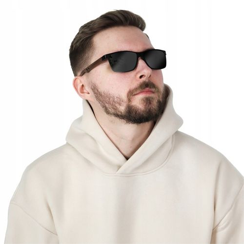 OKULARY PRZECIWSŁONECZNE męskie POLARYZACYJNE drewniane NERDY UV400 + na Arena.pl