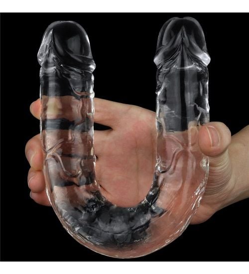 Przezroczyste podwójne dildo zdjęcie 2