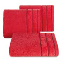 Ręcznik Dona 70x140 cm czerwony bawełna frotte z bordiurą