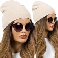 CZAPKA DAMSKA Zimowa Beanie CIEPŁA Wywijana z wełną KOLORY