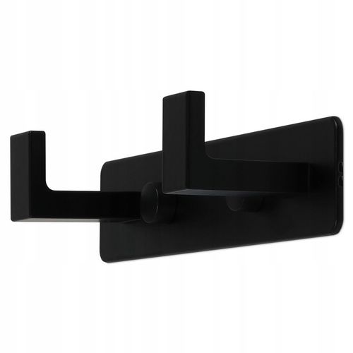 HACZYK WIESZAK NA RĘCZNIKI ŁAZIENKOWY CZARNY PROSTY LOFT SOLIDNY PODWÓJNY na Arena.pl