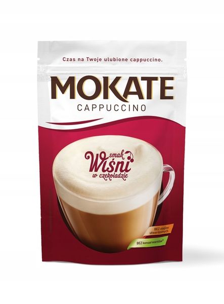 Napój Kawowy Kawa Cappuccino Wiśnia w Czekoladzie 110g Pianka Mokate x6 zdjęcie 5