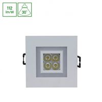 FIALE 4LED 4x1W 30st 230V SQUARE Z RAMKĄ CIEPŁOBIAŁĄ WW OCZKA LEDOWE