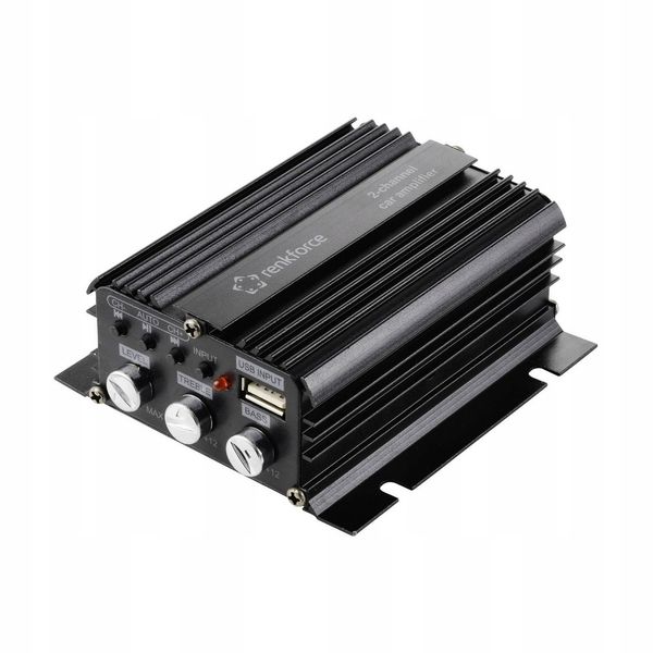 Wzmacniacz samochodowy Bluetooth USB 2 kanały 100W zdjęcie 1