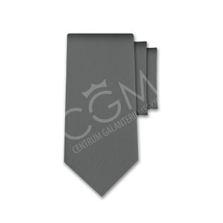 Krawat jednolity szary stalowy