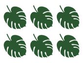 Dekoracja papierowa na stół liść monstera urodziny safari dżungla